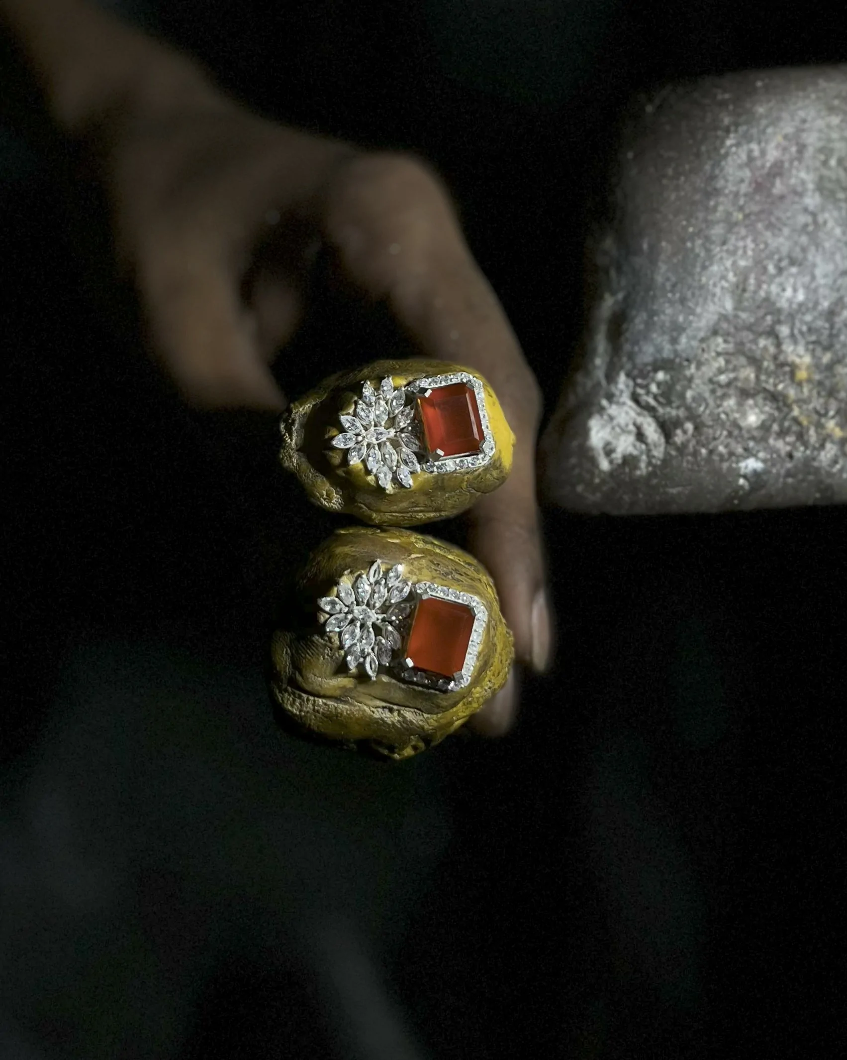 Craftman making jewellery